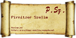 Pirnitzer Szelim névjegykártya
